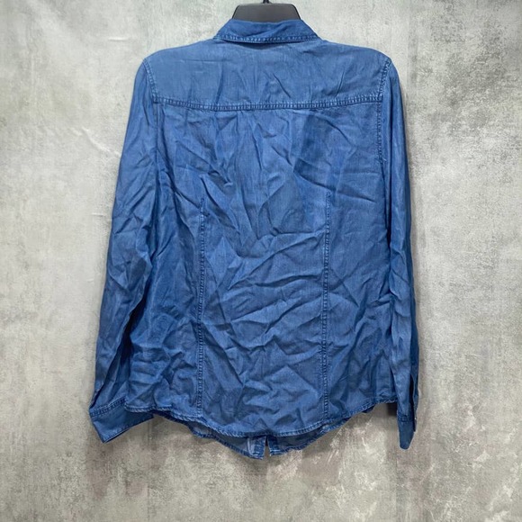 Charter Club Blue Denim Chambray Button Down - Picture 5 of 11